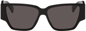 Bottega Veneta Black Bold Triangle Stud Squared Sunglasses