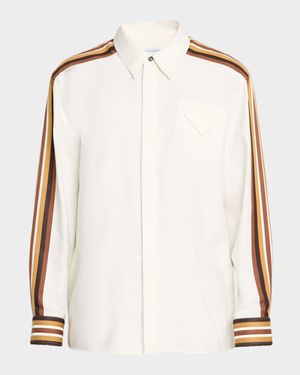 Men's Textured Stripe Sport Shirt