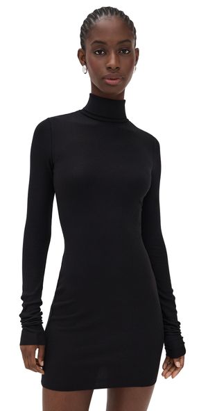 Éterne Long Sleeve Turtleneck Mini Dress Black XL