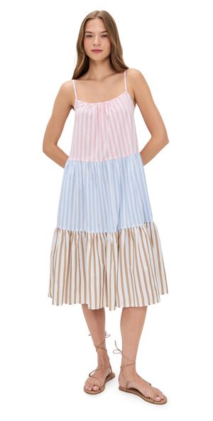 LE BOP Weekend Dress Multi Stripe L