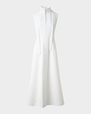 Fit-and-Flare Cotton Midi Dress