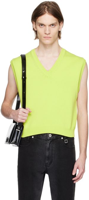 WOOYOUNGMI Green Cropped Vest