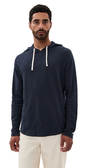 Vince Slub Popover Hoodie Coastal Blue S