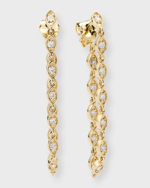 14K Diamond Marquise Eye Hanging Stud Earrings