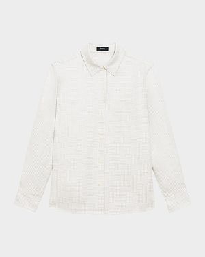 Long-Sleeve Straight Shirt