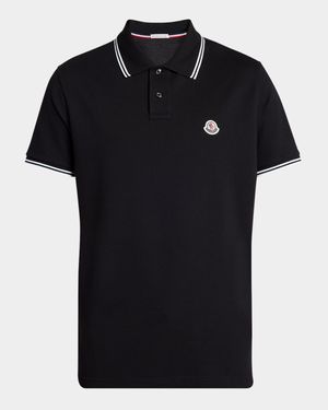 Men's Pique Logo Patch Polo Shirt