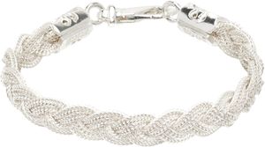 Emanuele Bicocchi Silver Ice Flat Braided Bracelet