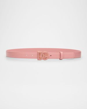 DG Logo Calfskin Leather Belt