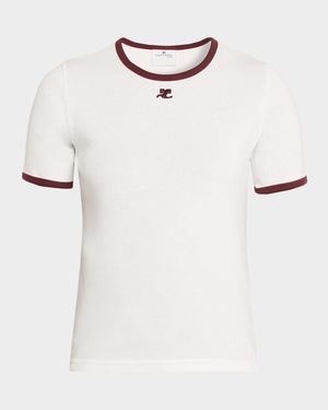 Contrast Trim Short-Sleeve T-Shirt