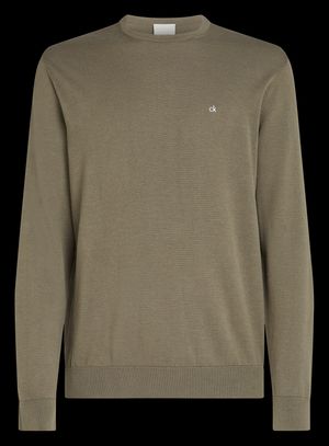 Calvin Klein - Sweat droit imprimé en coton bio et soie - Taille 2XL - Gris