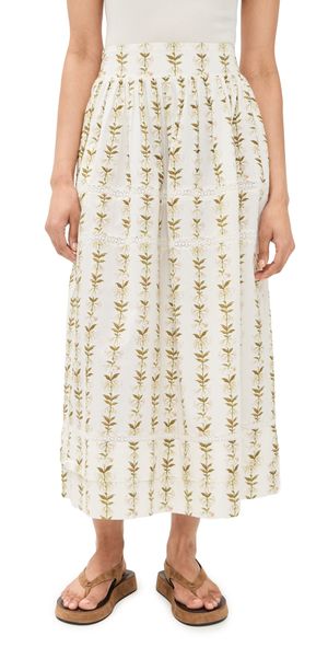 La Maregold Amelia Skirt Lily Of The Valley Print Green XS