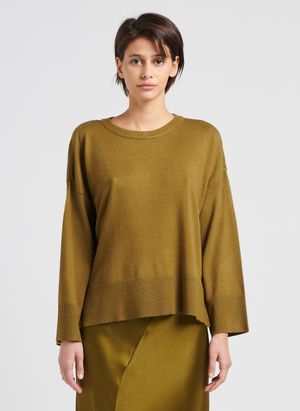 Moss Copenhagen - Pull col rond en maille mélangée - Taille M/L - Vert