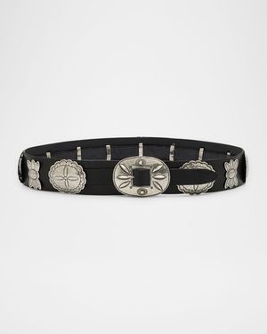 Vacchetta Concho Leather Belt