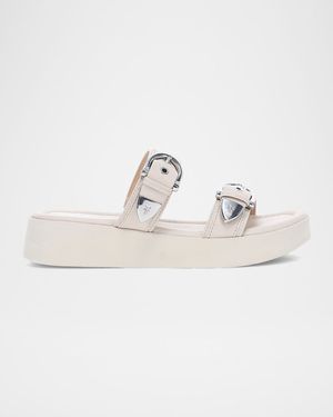 Maya Double Buckle Slide Sandals