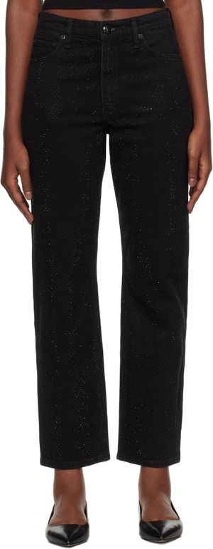rag & bone Black Harlow Straight Jeans