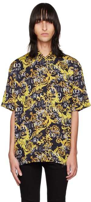 Versace Jeans Couture Black Button Shirt