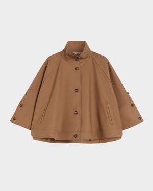 Fulcro Single-Breasted Cotton Gabardine Cape