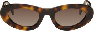 ANINE BING Brown Roma Sunglasses