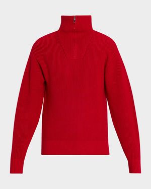 Men's Tarek Wool Rib Trucker-Collar Sweater