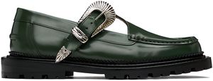 Toga Virilis Green Polished Loafers