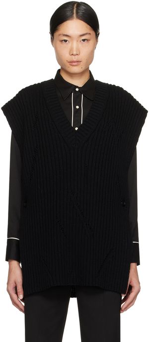 The Letters Black Tabard Vest
