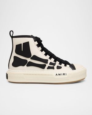 Men's Skel Court Hi Canvas & Leather High-Top Sneakers