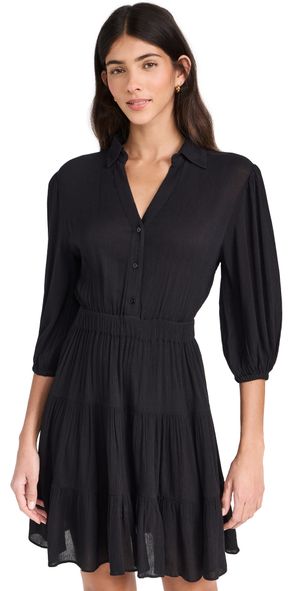 Playa Lucila Collared Dress Black XS