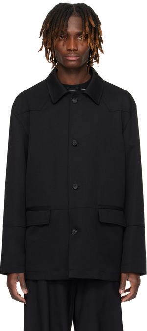 MM6 Maison Margiela Black Gabardine Jacket