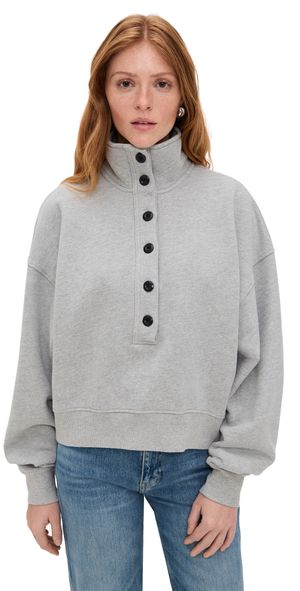 Citizens of Humanity Mirelle Funnel Neck Sweatshirt Heather Grey S