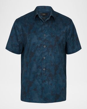 Men's Dyed Camouflage Cotton Short-Sleeve Shirt
