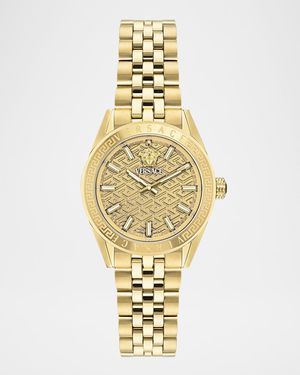 V-Code 36mm IP Yellow Gold Bracelet Watch