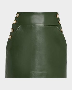 Donald Vegan Leather Mini Skirt