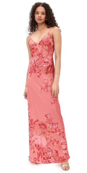 Hemant and Nandita Maxi Dress Coral L