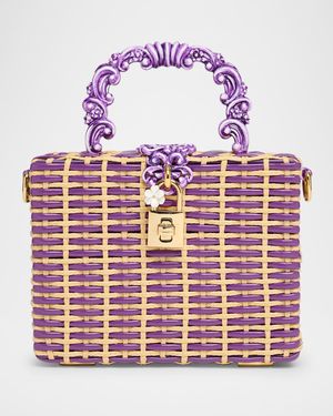 Woven Box Top-Handle Bag
