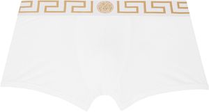 Versace Underwear White Greca Border Boxers
