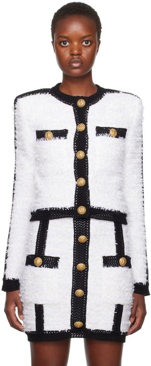 Balmain White Two-Pocket Jacket
