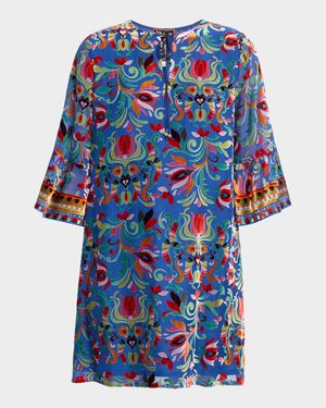 Sofiya Floral Burnout Mini Shift Dress