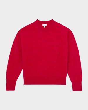 Brushed Cashmere Crewneck Sweater