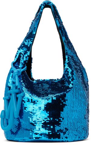 JW Anderson Blue Mini Sequin Shopper Bag
