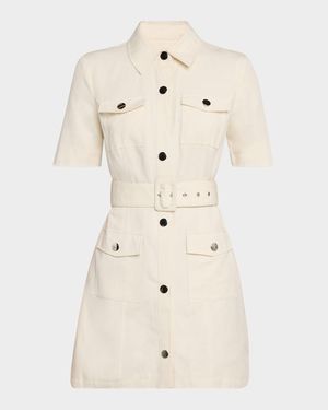 Lydia Short-Sleeve Snap-Front Dress