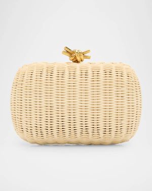 Knot Chain Rattan Crossbody Bag