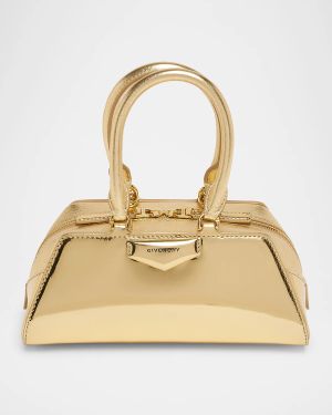Antigona Mini Top-Handle Bag in Mirror Laminated Leather