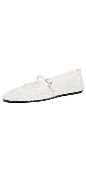 Black Suede Studio Mika Flats Coconut Mesh 37.5