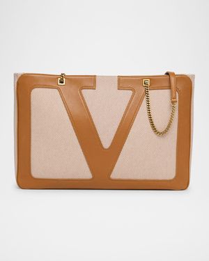 Viva Superstar Large VLOGO Canvas Tote Bag