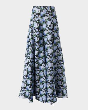 Floral Silk Palazzo Pants