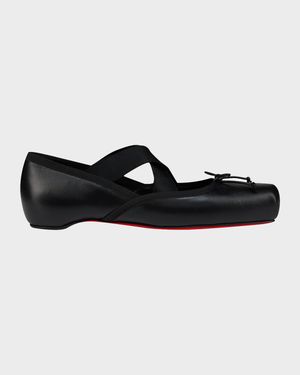 Cassiasticina Leather Ballerina Flats