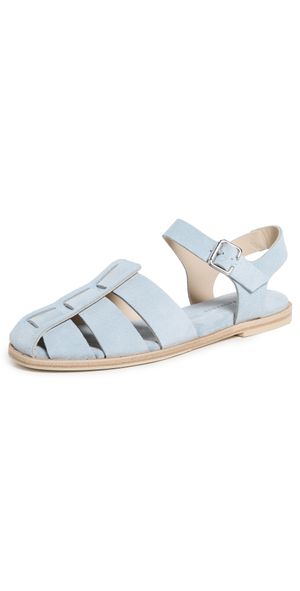 Freda Salvador Sera Sandals Blue Suede 6.5