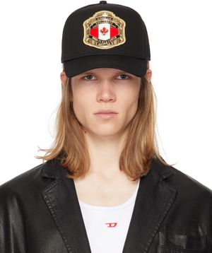 Dsquared2 Black Boxeur Patch Cap