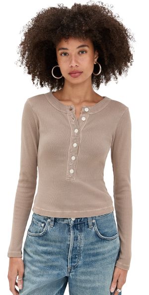 Citizens of Humanity Varra Henley Shirt Sandatlas L