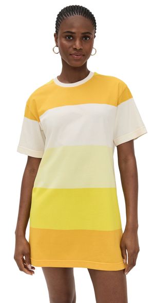 LE BOP Lily Mini Dress Golden Stripe S